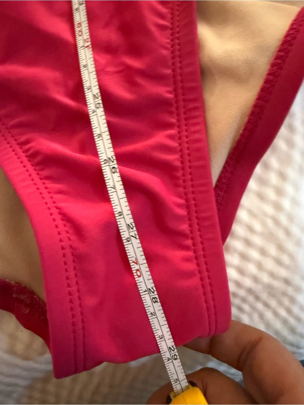 Kona Sol Pink One Shoulder Ruffle Swimsuit M 8/10 Resort Coastal Barbiecore - Picture 5 of 9
